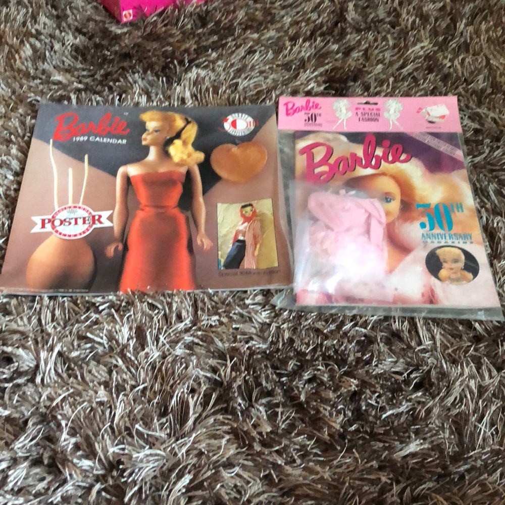 1989 Barbie calendar and magazine